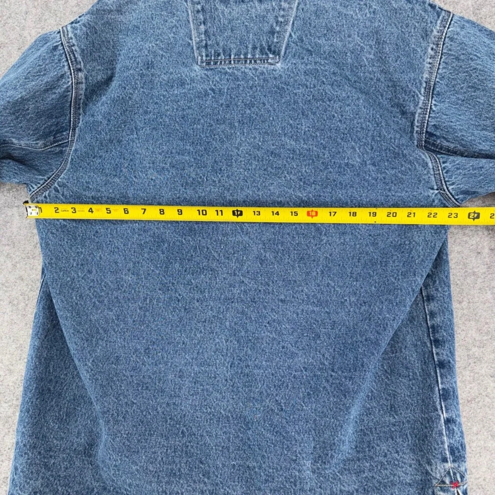 Northpeak Clothing Co Mens Large Denim Jacket Blue Cotton Chore Coat Farm Work